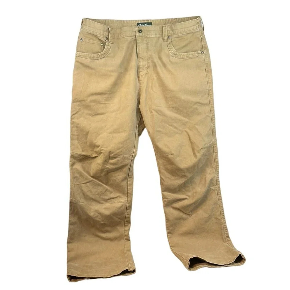 Eddie Bauer Outdoor Outfitter Men's‎ Tan Jeans Workwear Size 38x32